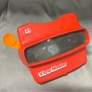 Vintage Viewmaster 3D Red Retro Orange Toys Game Viewer With 3 Snow White Slides